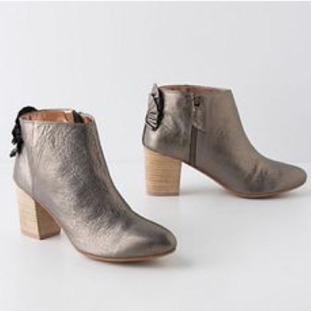Anthropologie “Fanned Shine” Booties